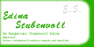 edina stubenvoll business card